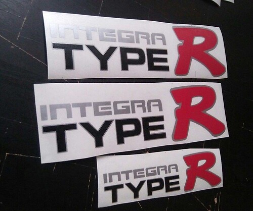 Honda Japan Integra Type R Decal Black Variant Sticker Jdm Oem Size Illest Dc2