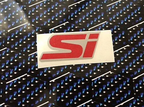 Honda Civic Si Rear Emblem Sticker Decal 1999-2000 OEM Jdm Illest Sir Stance Illest
