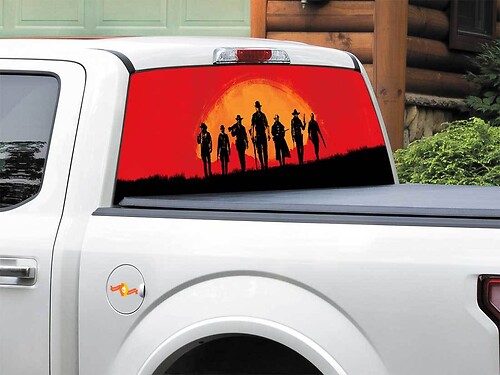 Red Dead Redemption 2 Rear Window OR tailgate Decal Sticker Pick-up Truck SUV Car
