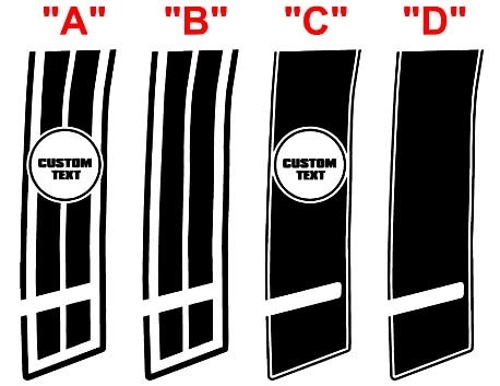 2015 & Up Dodge Challenger BumbleBee Tail Sticker Decal Kit