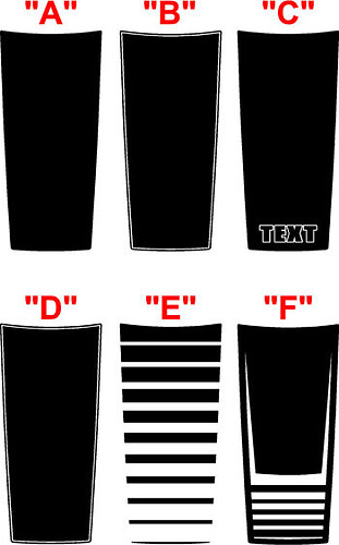 2015 & Up Dodge Challenger SXT / RT / GT-AWD Wide Center Hood Sticker Decal Kit