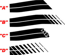 R/t Style Side Stripe Kit Vinyl Decal Sticker for 19 Dodge Challenger 3
