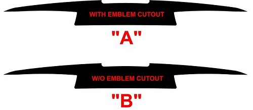 2016 & Up Chevrolet Camaro Kit de Calcomanías Negras para la Extensión del Maletero Trasero
