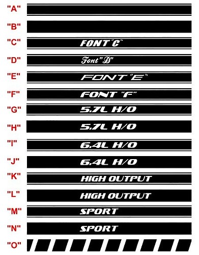 Pair 2011 - 2014 Charger Rocker Panel Stripe Kits Vinyl Decals Stickers 