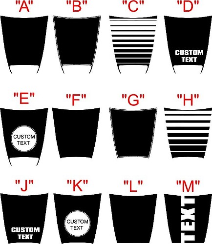 2015 & Up Dodge Charger SRT / HELLCAT Hood Sticker Decal Kit  2017 Charger Daytona Style