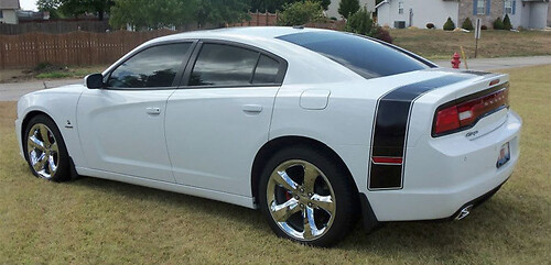 2011 - 2014 Charger Extended  Super Bee Tail Rear Q.P.Stripe Kits