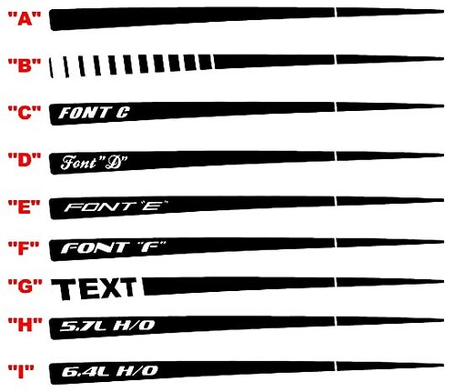 2011 - 2014 Charger Daytona Style Q.P. Stripe Kits