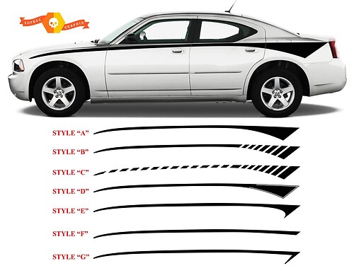 2006-2010 Charger Front Bodyline Stripe Kits