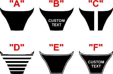 2015 & Up Dodge Charger SRT / HELLCAT Hood Scoop Blackout Sticker Decal Kit