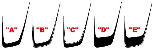 2011 - 2014 Charger Hood  Scallop Accent Stripe Kits