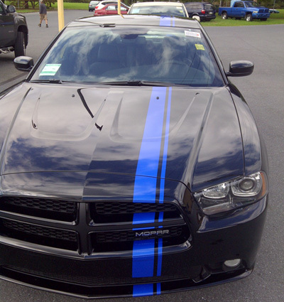 2006 & Up Dodge Charger Offset Style Rally Stripe Kit Vinyl Decals Stickers 