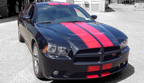2015 & Up Dodge Charger 18 piece  Rally Stripe Sticker Decal Kit