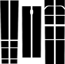 2015 & Up Dodge Charger 18 piece  Rally Stripe Sticker Decal Kit 3