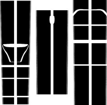 SRT HELLCAT Style Rally Stripe Sticker Decal Kit for 2015 & Up Dodge Charger 3