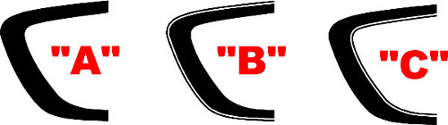 2015 & Up Charger Side Scallop Accent Stripe Kits