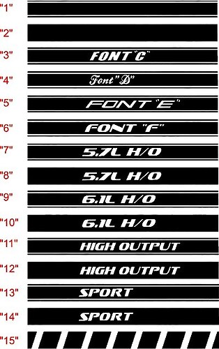 2006-2010 Charger Rocker Panel Stripe Kits