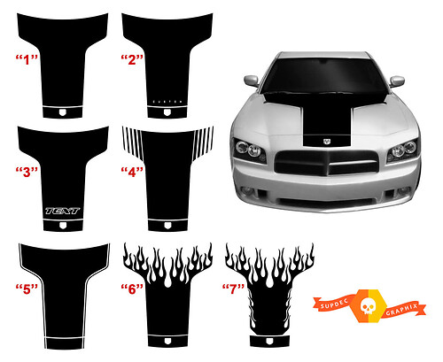 2006-2010 Dodge Charger One-Piece Vintage  
