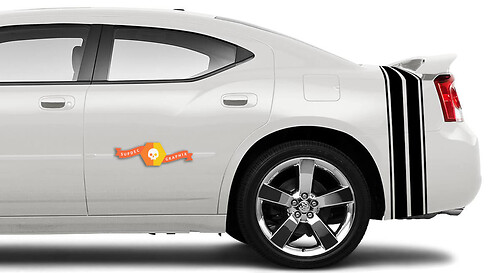 2006-2010 Charger 68's Retro Twin Bumble Bee  Style Stripe Kit