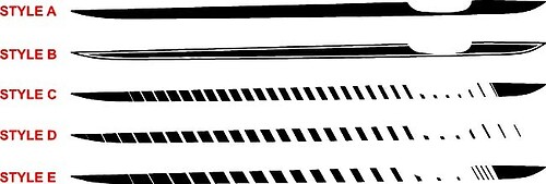 2015 & Up Ford Mustang Upper Side  Accent Stripe Kits