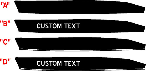 2015 & Up Ford Mustang Upper  Bodyline Side Accent Stripes Vinyl Decals Stickers 