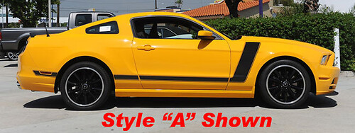 2013 Ford Mustang BOSS Style Side Stripe Kit Vinyl Decals Stickers 