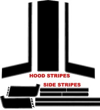 2010 - 2020 Ford Mustang BOSS Hood & Stripe Kit Vinyl Decals Stickers
 2