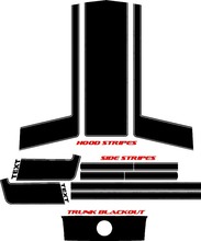 2005-2020 Up Ford Mustang BOSS Hood & Stripe Kit with Trunk Blackout included
 3