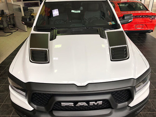2019 & Up Dodge Ram Sport Hood Insert Stickers Decals