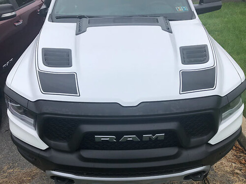 2019 & Up Dodge Ram Sport Hood Hockey Stickers Decals