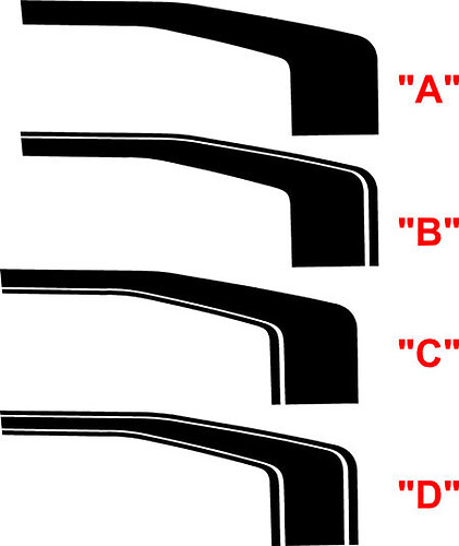 2014 & Up Silverado 1500 Silverado Rally Edition  Style Hockey Stripes