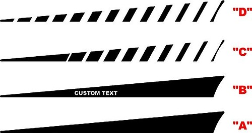 2007 & Up Dodge Caliber Side Accent Sticker Decal Kit