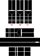 2018 & Up Dodge Durango  SRT RT GT Sport Hood Dual Rally Stripe Kit 2