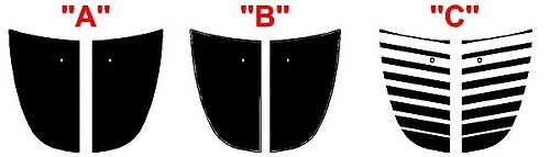 2013 & Up Dodge Dart Hood Blackout Stripe Kit