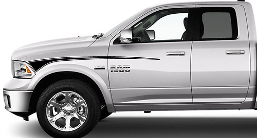 2009 & Up Dodge Ram Retro Fender Hockey Stick Stripes