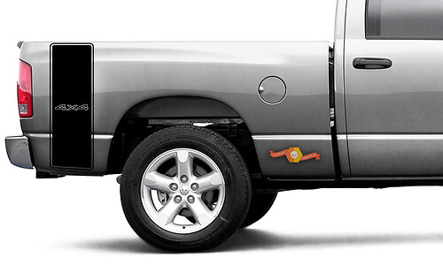 2x Dodge Ram Retro Rally Bed Stripes Kit Stickers Decals