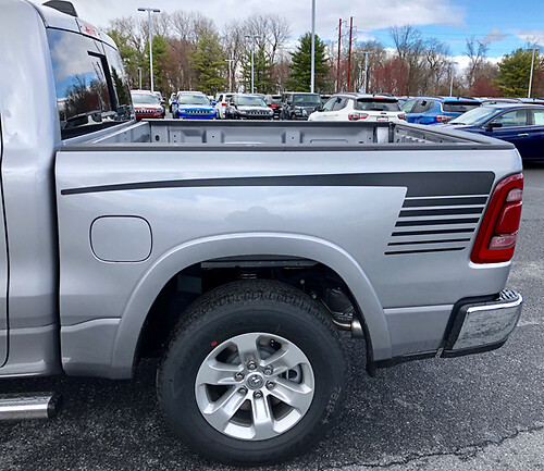 2019 & Up Dodge Ram Retro Hockey Stick Stripes
