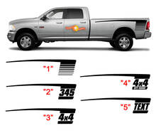 2019 & Up Dodge Ram Retro Hockey Stick Stripes
 2