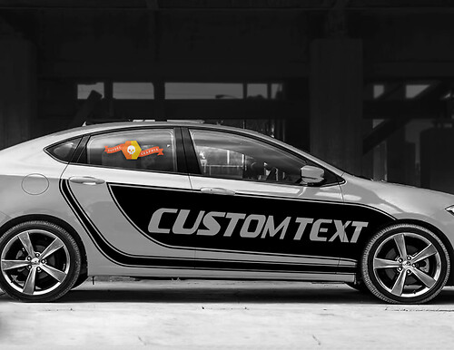 Dodge Dart 2013-2018 Side Accent Sport Stripes Blackout Stickers Decals