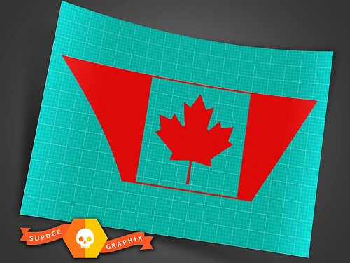 Jeep Wrangler JL Fender Vent Canadian Flag Sticker Decal-Pair