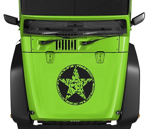 Oscar Mike Guns M4 AK Bullet Star Hood Vinyl Sticker Decal 23