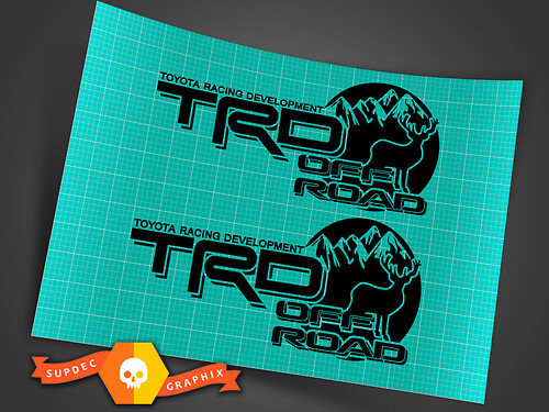 2X Multiple Color Off-Road Hunting Decal Sticker for Toyota TRD 4RUNNER TACOMA