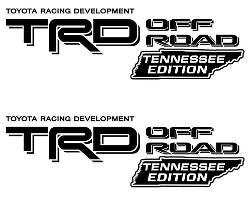 TRD OFF ROAD bed decal sticker Tennessee Edition Toyota Tacoma Tundra 4X4 Sport