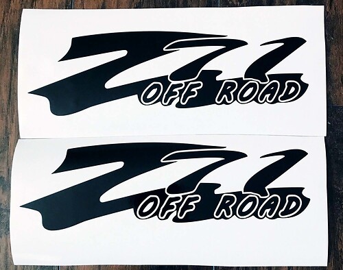 Chevy Z71 Off Road Body Stickers Decals New 2PC Set 14 Colors Silverado Tahoe Suburban
