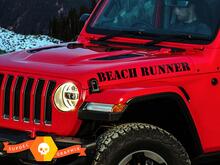 Jeep Wrangler BEACH RUNNER hood Stickers Decals 2