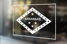 Jeep Wrangler Arkansas  state flag Multiple colors and sizes 2
