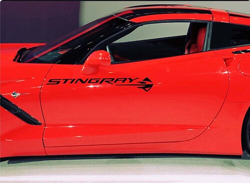 1950- 2017 Chevrolet Corvette Stingray Z06 Hood Body Door Sticker Decal New 2PC Set Z06