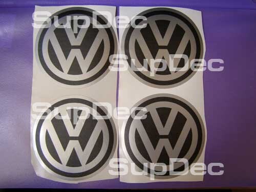 Vw Wheel Center Cap 4 Stickers Decals