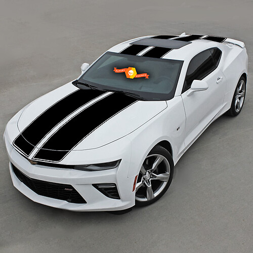 Top Double Stripes With Pinstripes Vinyl Decal Sticker for Chevrolet Camaro
