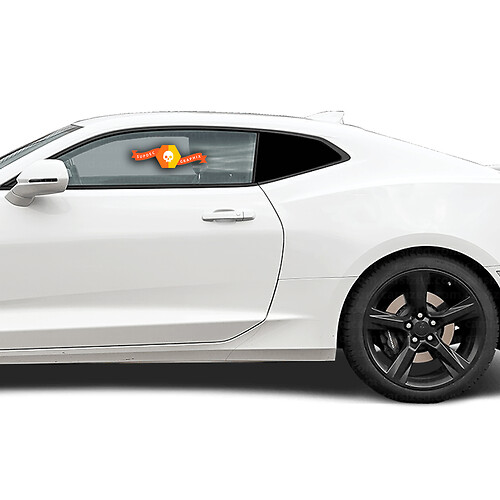 Chevrolet Camaro 2016-2018 ପଶ୍ଚିମ ପକ୍ଷ ରେଅର ୱିଣ୍ଡୋ କୃଷ୍ଣାଂଶ ଆକ୍ସେଣ୍ଟ୍ ଷ୍ଟିକର ଡିସାଲ୍
