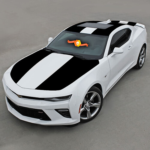 CHEVROLET CAMARO 2016 - 2018 SOBRE AS FAIXAS DE VINIL SUPERIOR CAPÔ, TETO E TRASEIRA

